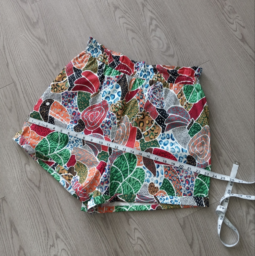 Farm Rio × Anthropologie Poplin Swing High Rise Pull On Shorts L - Picture 13 of 15